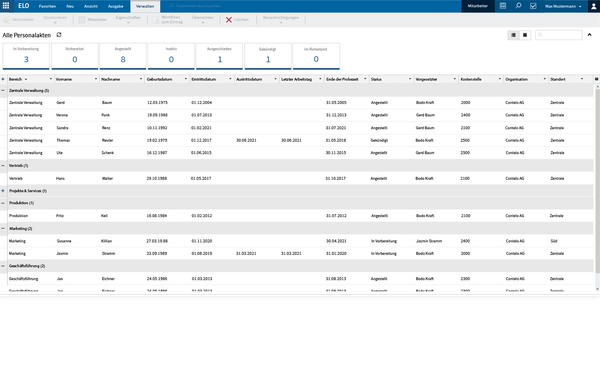 Bild Elo Personal File- dashboard DE