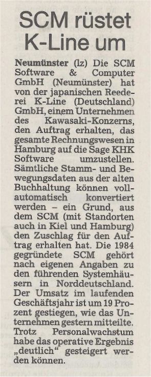 Kieler Nachrichten vom 12. Dezember 2001