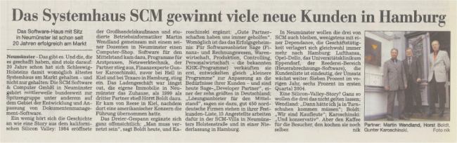 Kieler Nachrichten vom 21. April 2004
